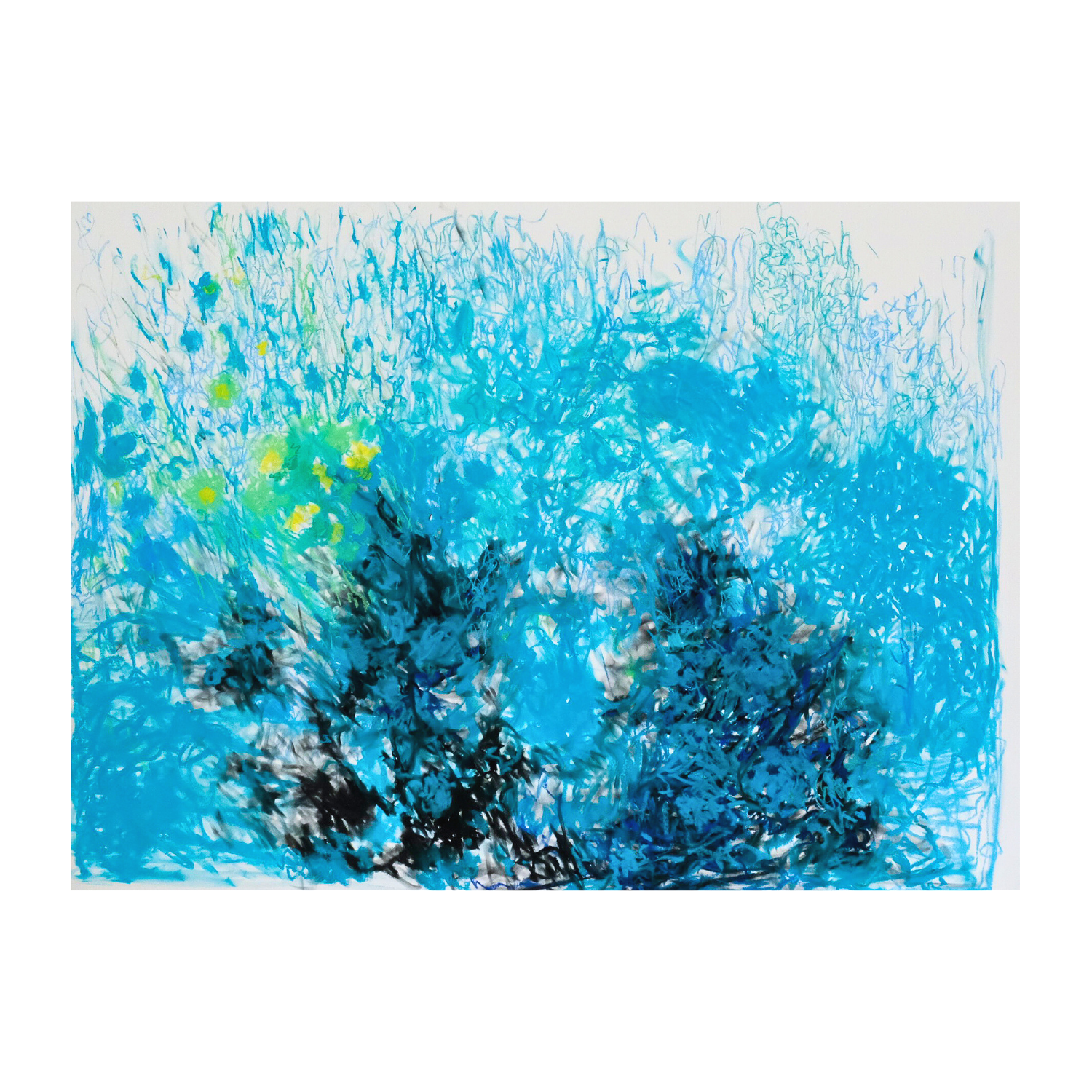 'Exhuberance' - 2026 - soft pastels & charcoal on paper, 38 x 50” (unframed)