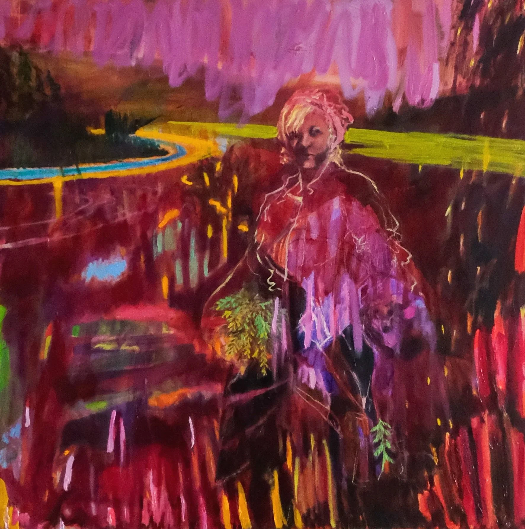 Untitled, Treeplanter Series, 2025, Oil on Canvas , 48 x 48"