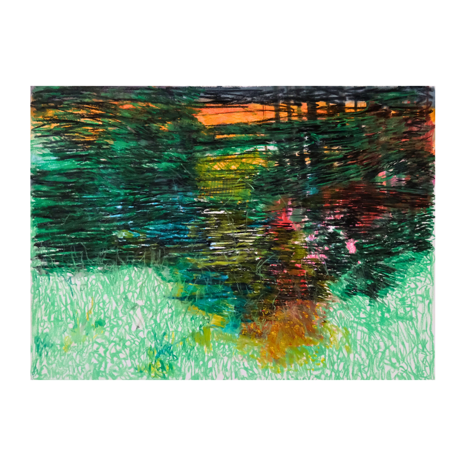 'Soft Verge’ 2026 - soft pastels & charcoal on paper, 38 x 50” (unframed)