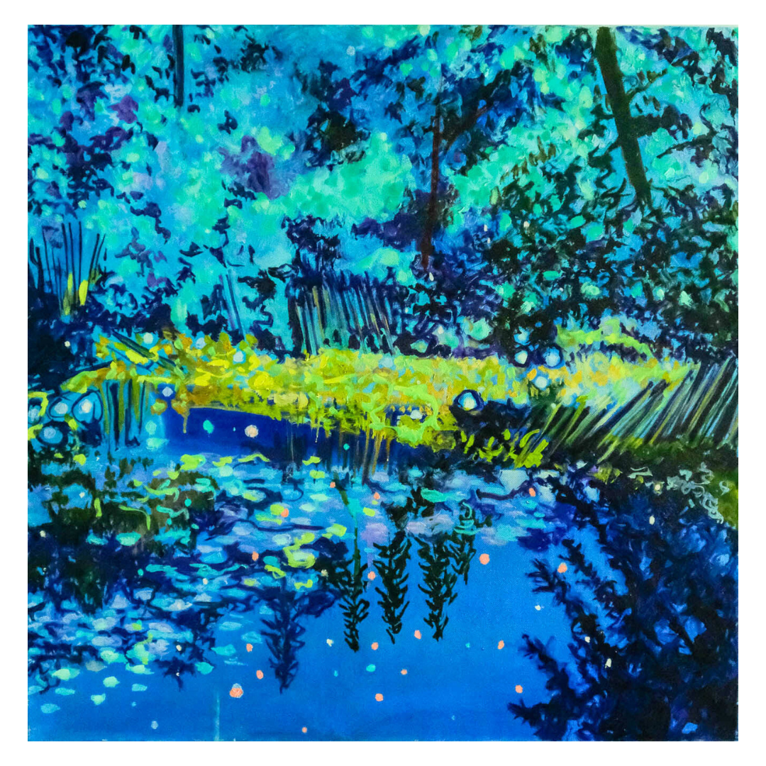 ’Night Pond’ 2021 Oil on Canvas 24 x 24” Sold