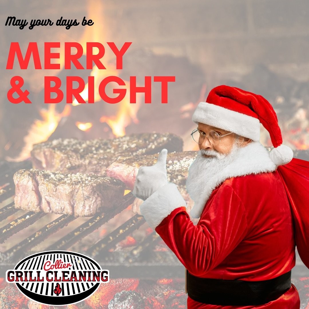Wishing you the HAPPIEST of holidays from your friends at Collier Grill Cleaning 🎅🎁 🕎 ❄️