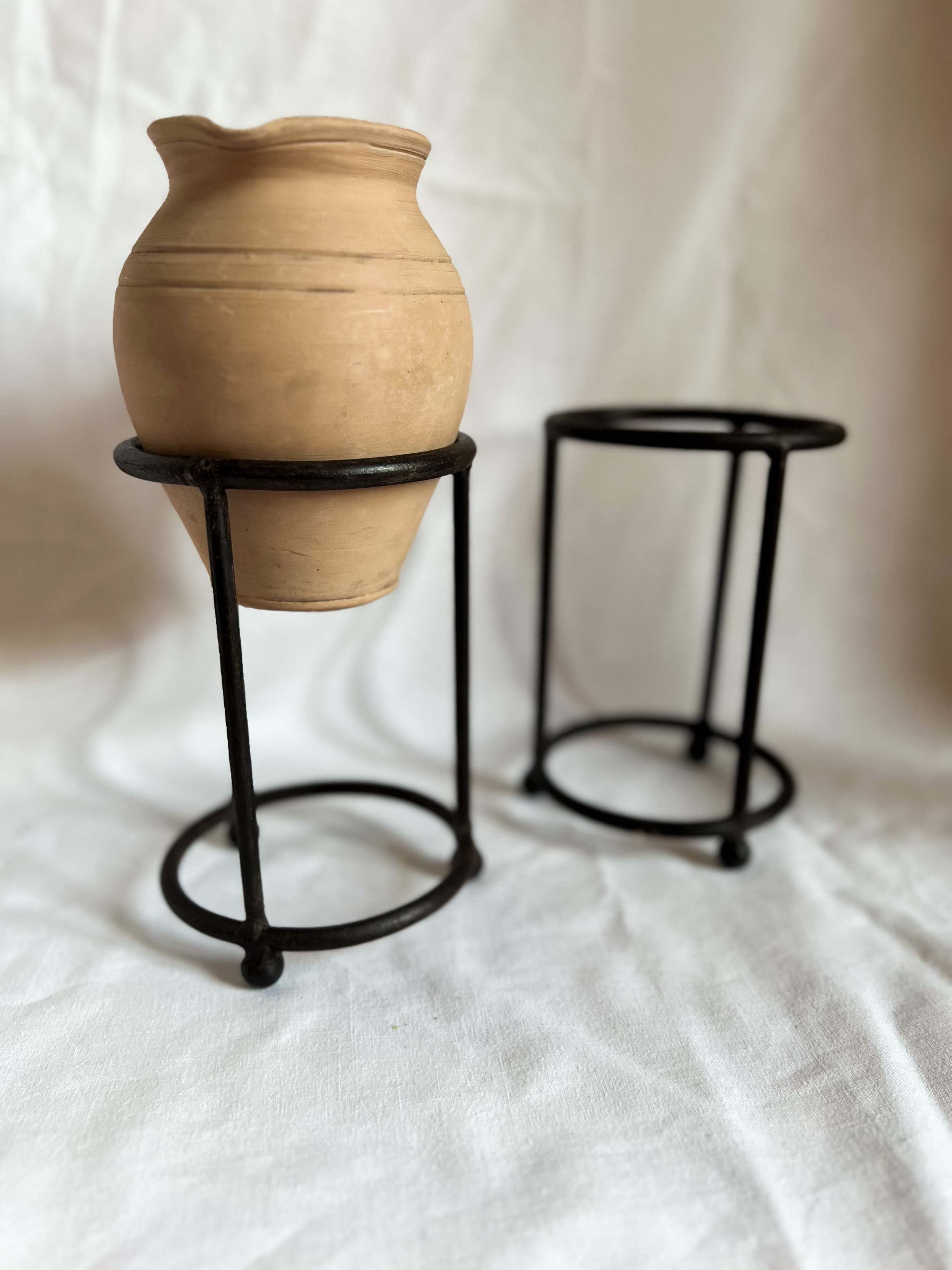Stand fer forgé avec pot