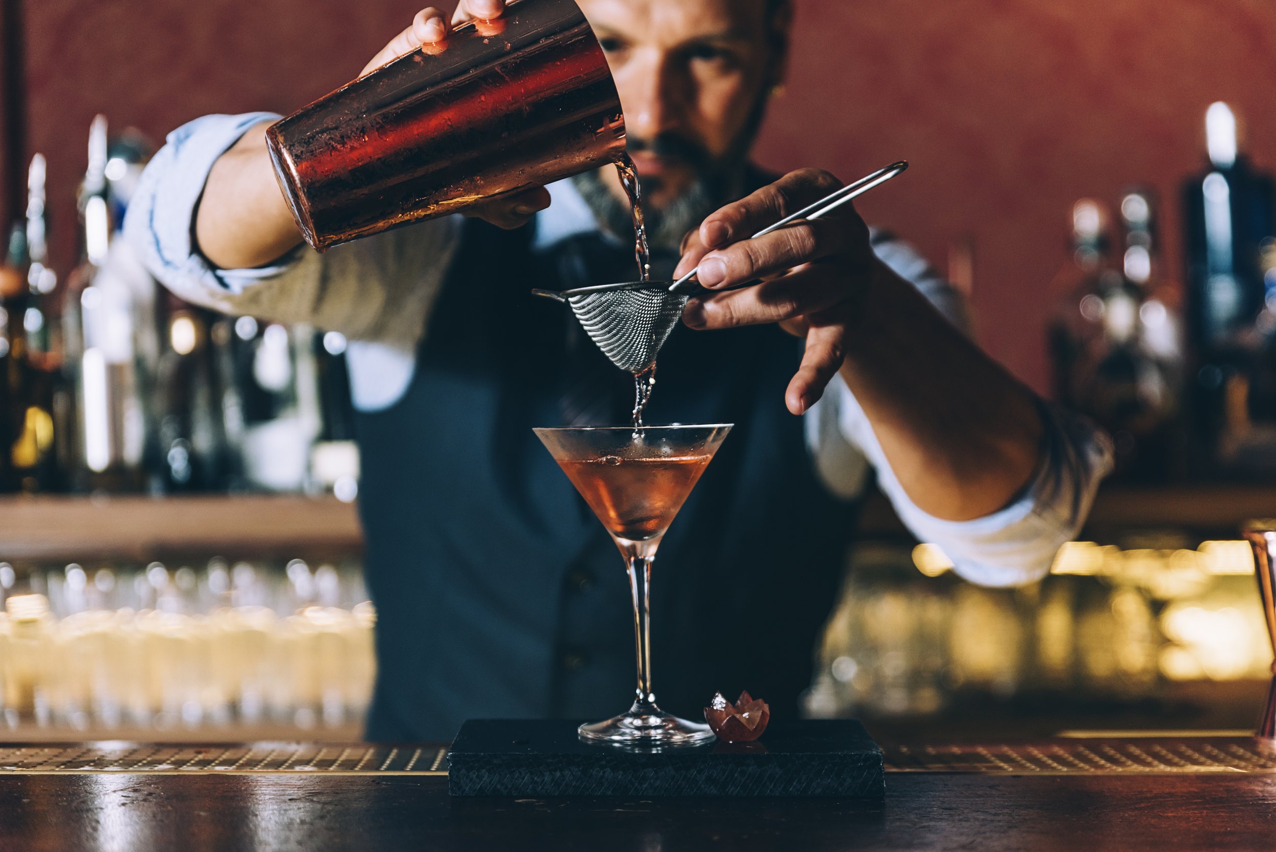 Bartender Mixing Drinks