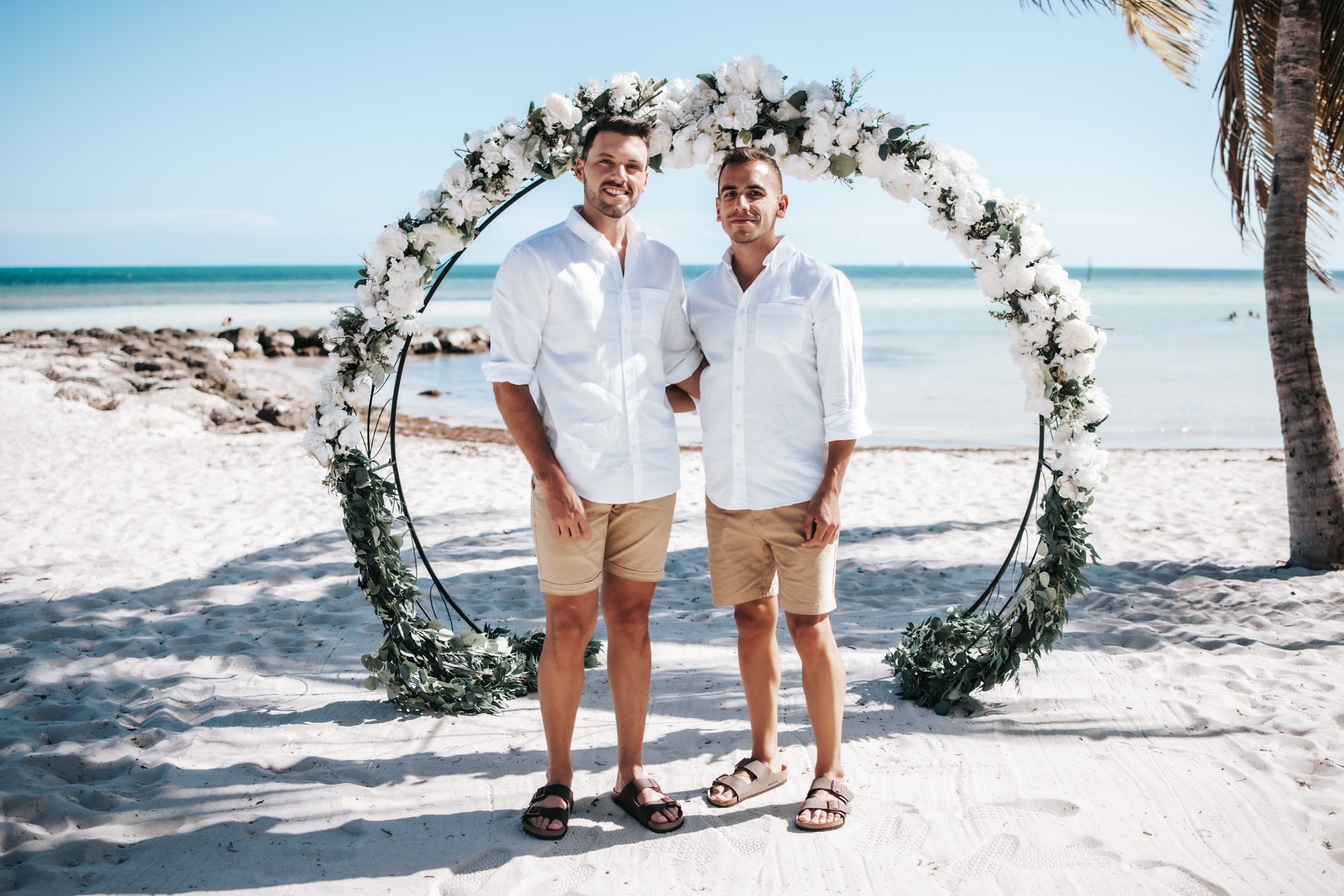 Moongate Arch with White Florals