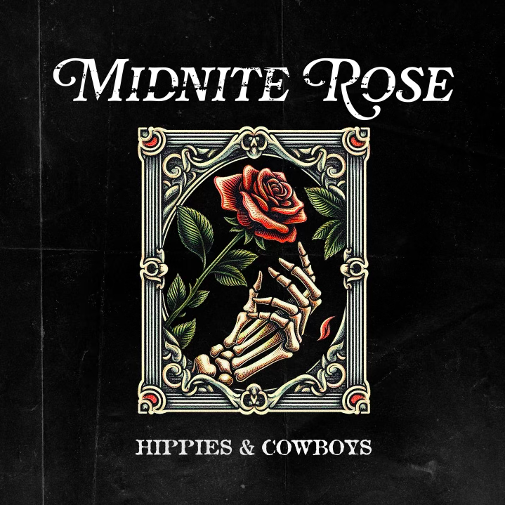 Cover art for the Hippies & Cowboys single "Midnight Rose".