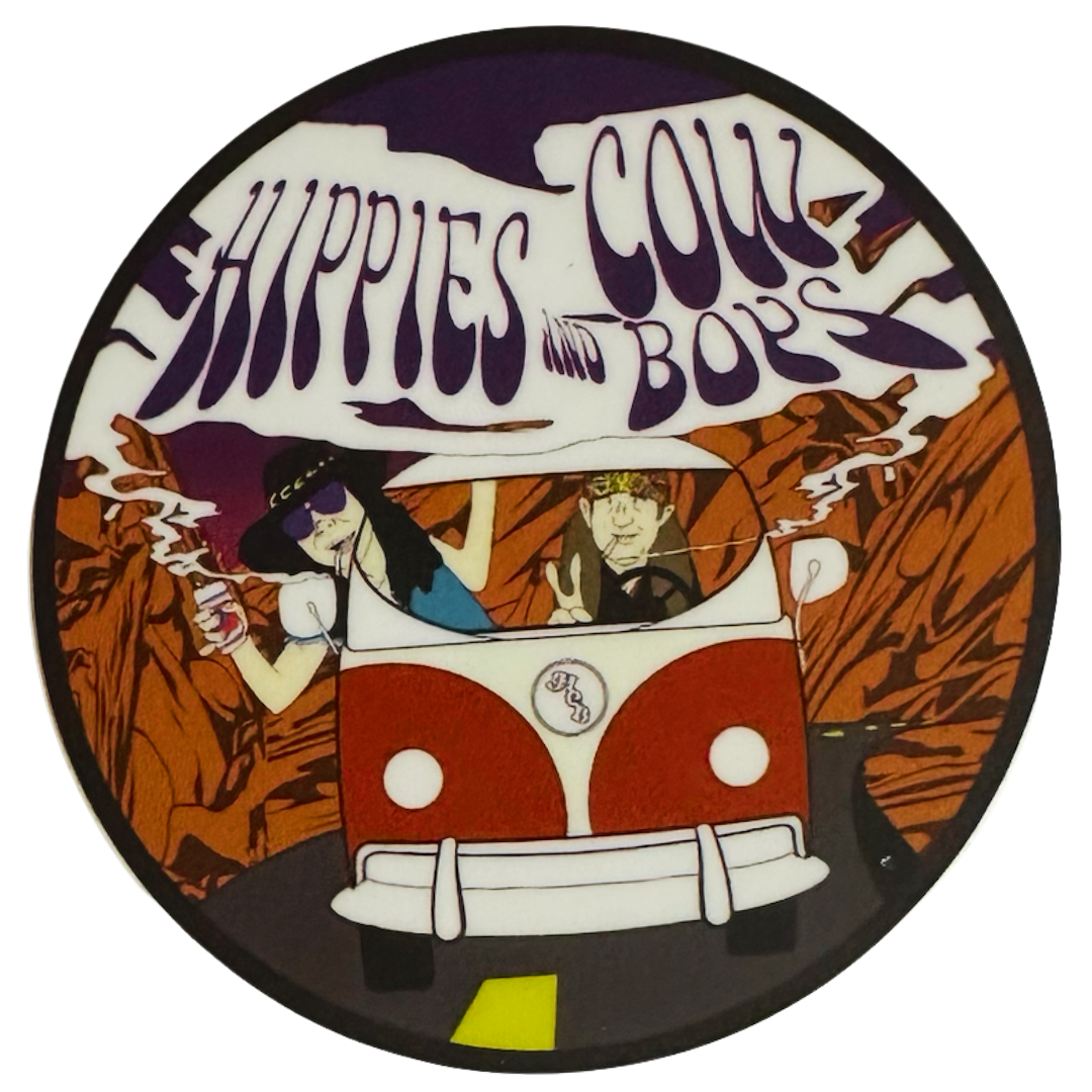 HIPPIE BUS ROAD TRIP STICKER