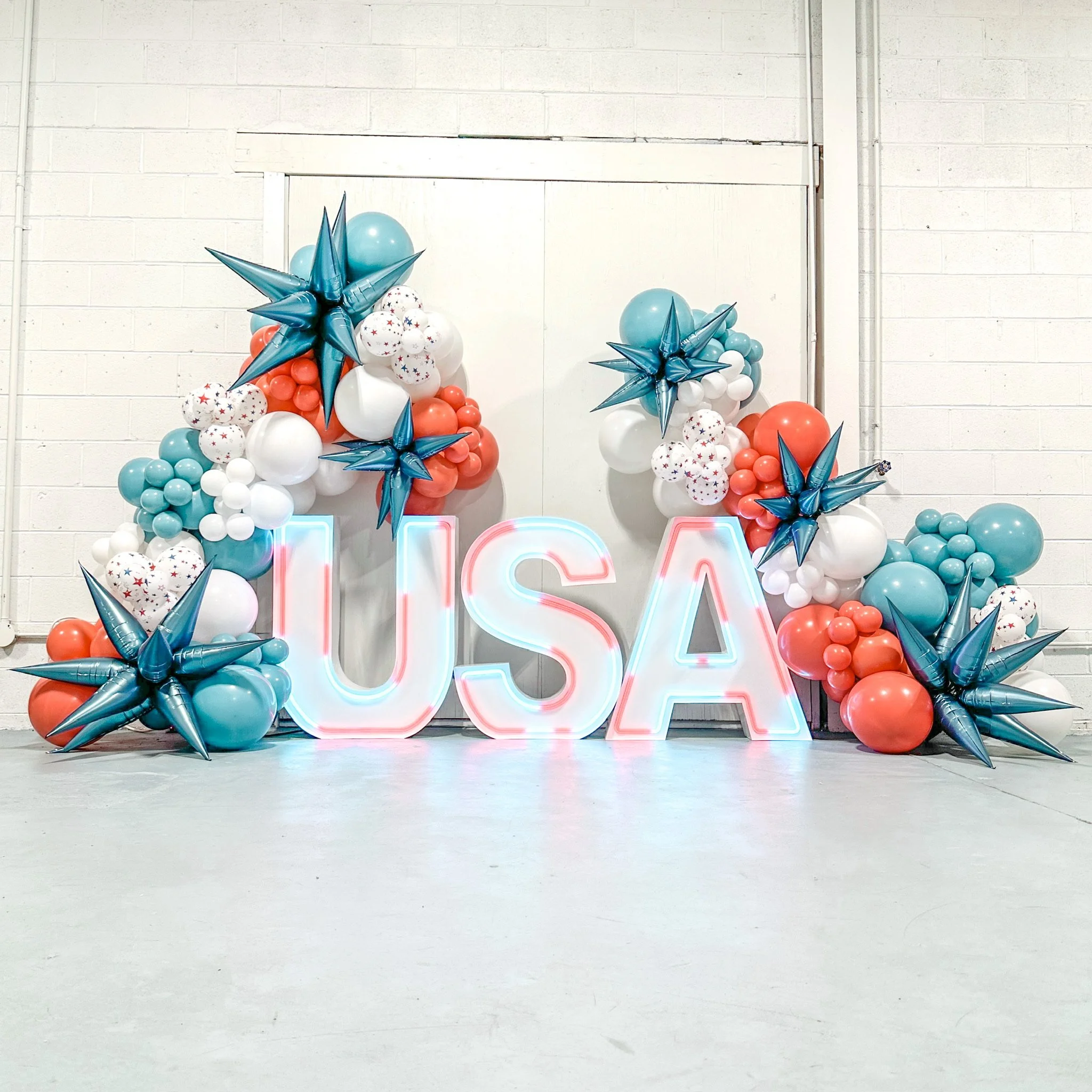 rent light up letters for independence day, 4th of July party ideas