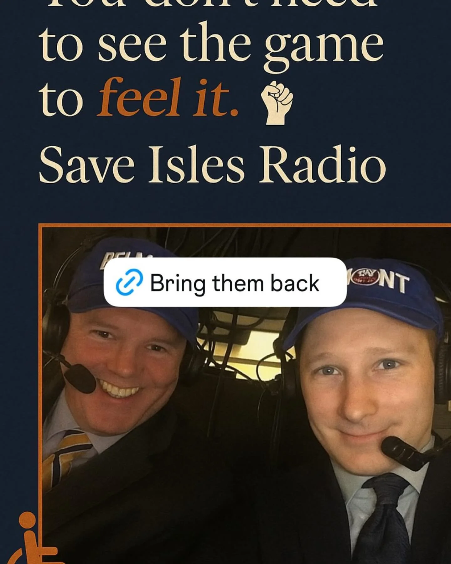 Their voices are more than commentary &mdash; they&rsquo;re connection.

We, as NYIslanders fans, are losing a vital part of the game: the dedicated radio broadcast led by Chris King &amp; Greg Picker &mdash; voices that have united Isles Nation for 