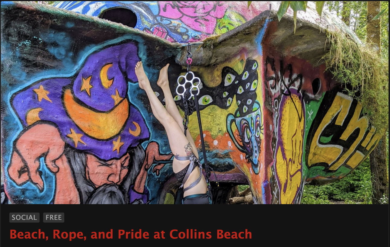 Beach, Rope, and Pride at Collins Beach