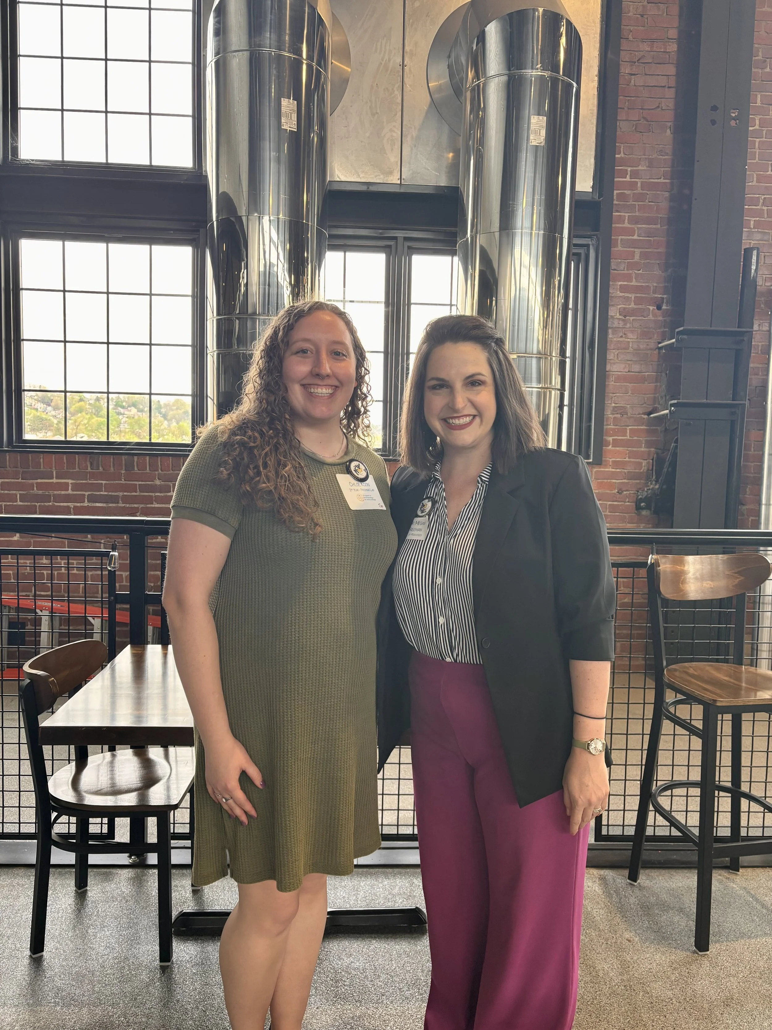 Chloe and Megan at the 2025 Spring PMI Retreat