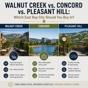 Walnut Creek vs. Concord vs. Pleasant Hill: Which East Bay City Should You Buy In?