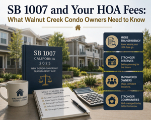 SB 1007 and Your HOA Fees: What Walnut Creek Condo Owners Need to Know