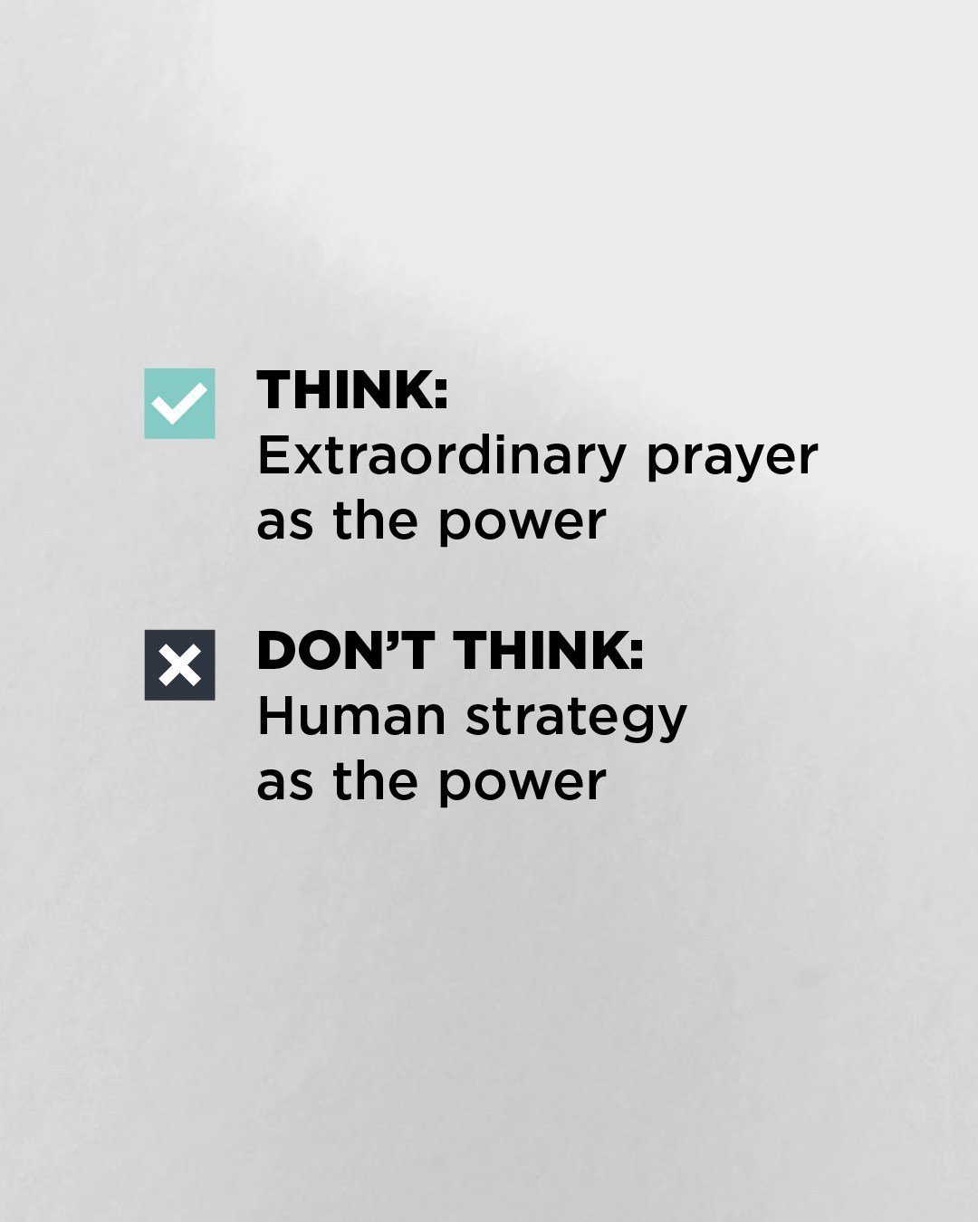 Paradigm shifts for a movement mindset: #1. 
🖤 Double tap if you've seen extraordinary prayer out-power human strategy. 

The Missionary Pathway is a guide for navigating these necessary paradigm shifts. 
☝️ Grab the free primer in the toolkit. 
✌️S