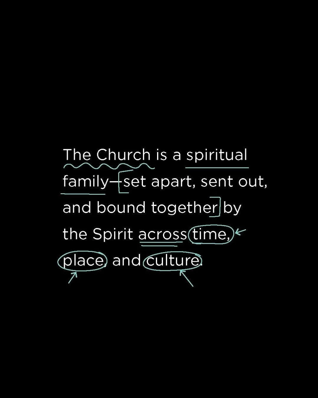 Week 11 of the Apostles&rsquo; Creed series opens with: 
&ldquo;&hellip;the holy catholic Church, the communion of saints.&rdquo;

The word &ldquo;catholic&rdquo; here doesn&rsquo;t mean Roman Catholic, it means universal.
One Church. One mission. On