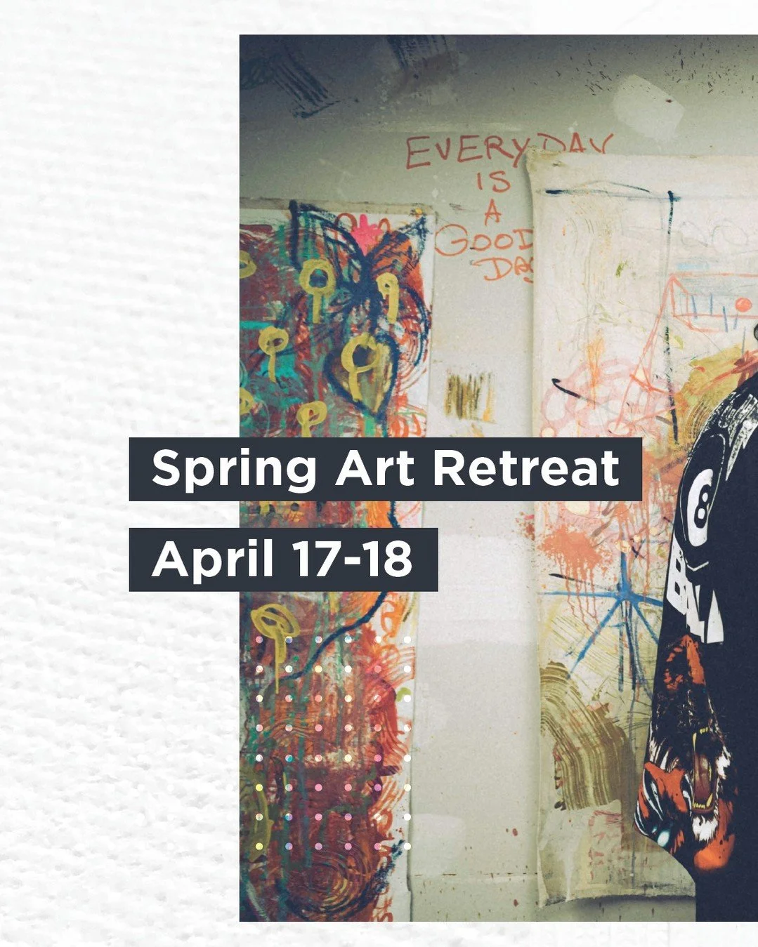 Painters. Poets. Songwriters. Journalers. Dancers.
And the &ldquo;I&rsquo;m not really an artist but&hellip;&rdquo; crowd.

This weekend is for you.

Spring Art Retreat
April 17&ndash;18

No performance.
No pressure.
Just friends celebrating art toge