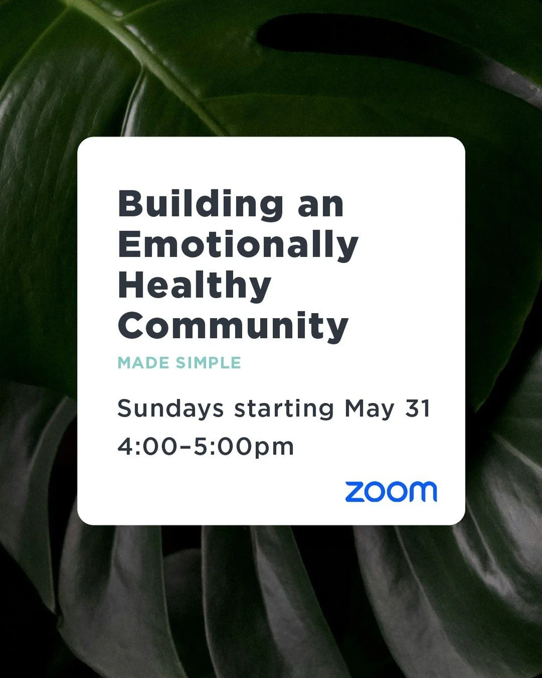 Healthy community doesn't just happen. It gets built, slowly, through trust and real connection.

Starting May 31, there's a 4-week online learning community focused on exactly that. It's practical, it's simple, and it's designed to actually help you