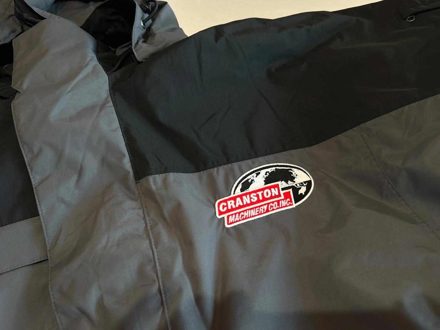 We embroidered these nice jackets for the team at Cranston Machinery. Need to update your team&rsquo;s outer wear? Send us an email today! Info@modifiedprinting.com.