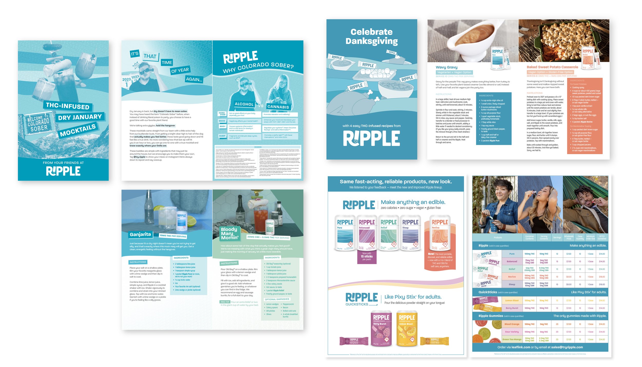 Ripple rebranded recipe books and sales sheet