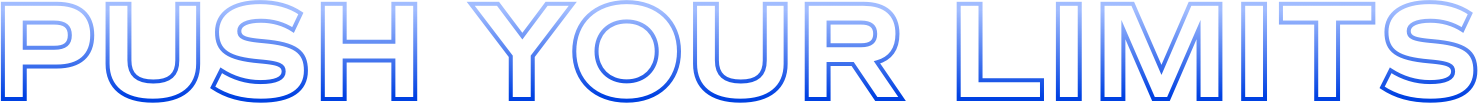Text saying "Push Your Limits" in a stylized blue font.