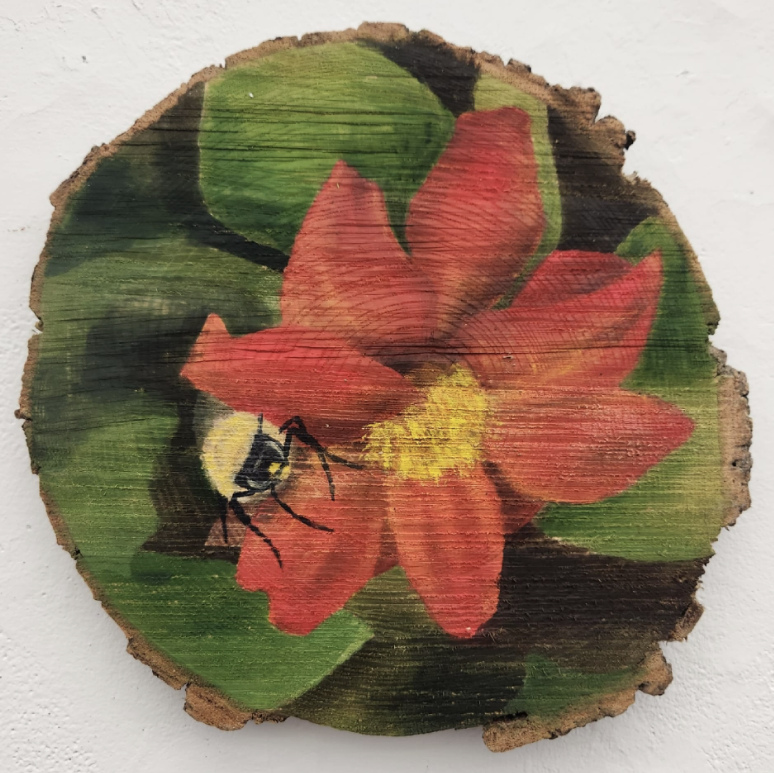 ~ SOLD ~
Bee on a Flower
2023
Oil on wood
9" x 9"
