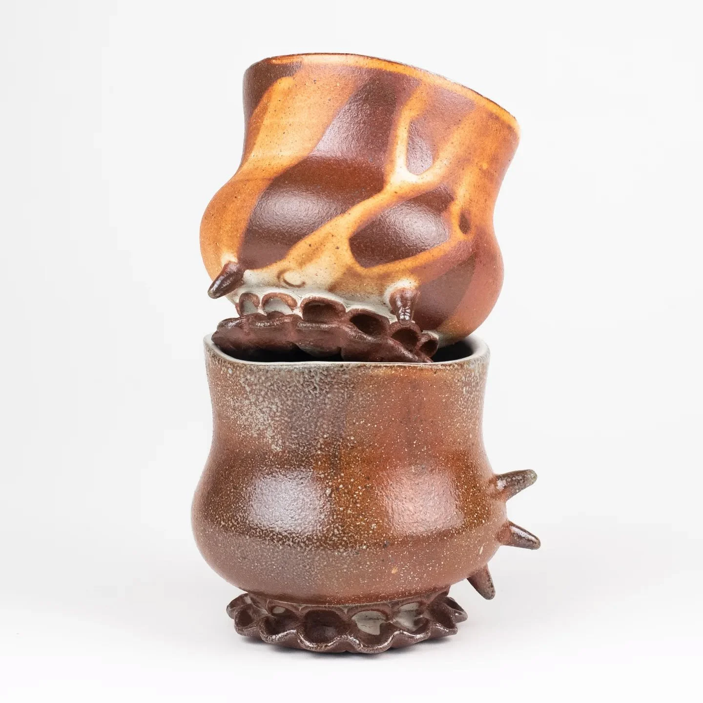 Continuing to fall in love with the surfaces you can get when soda firing.