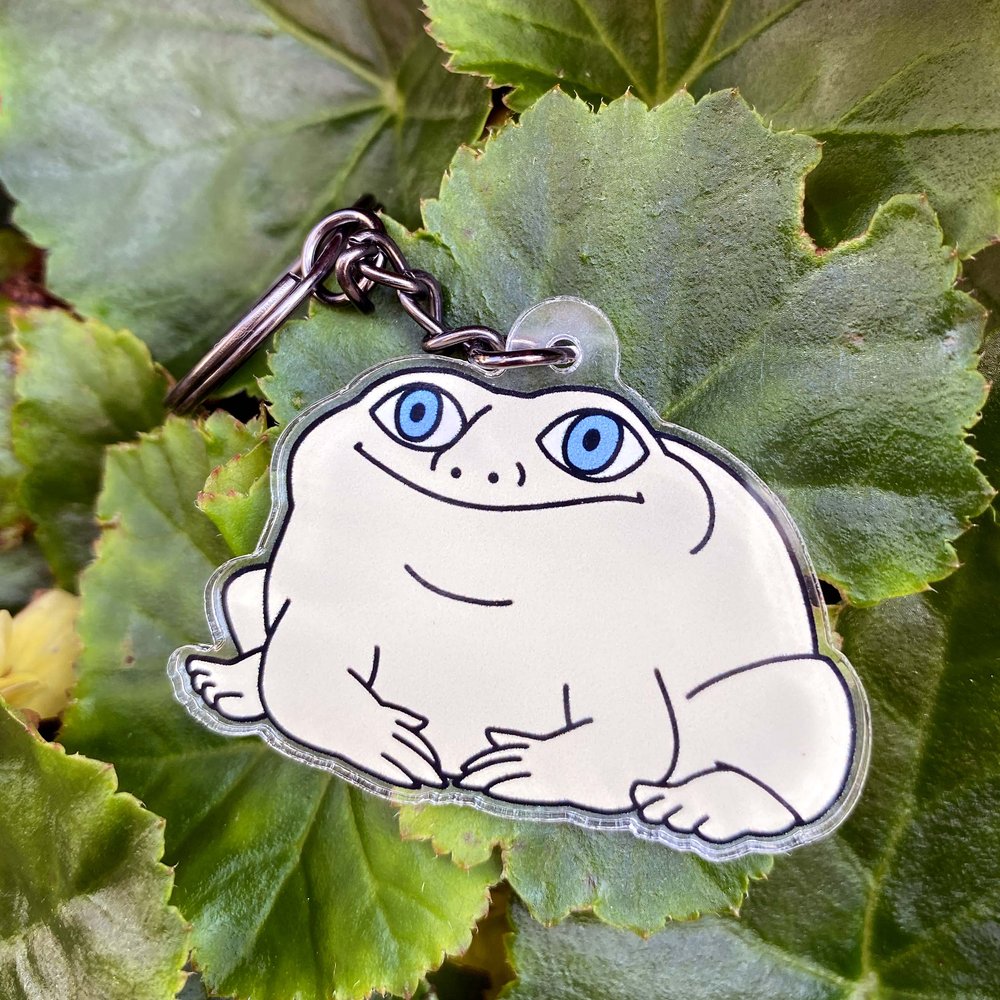 Wholesome Blob the frog keychain