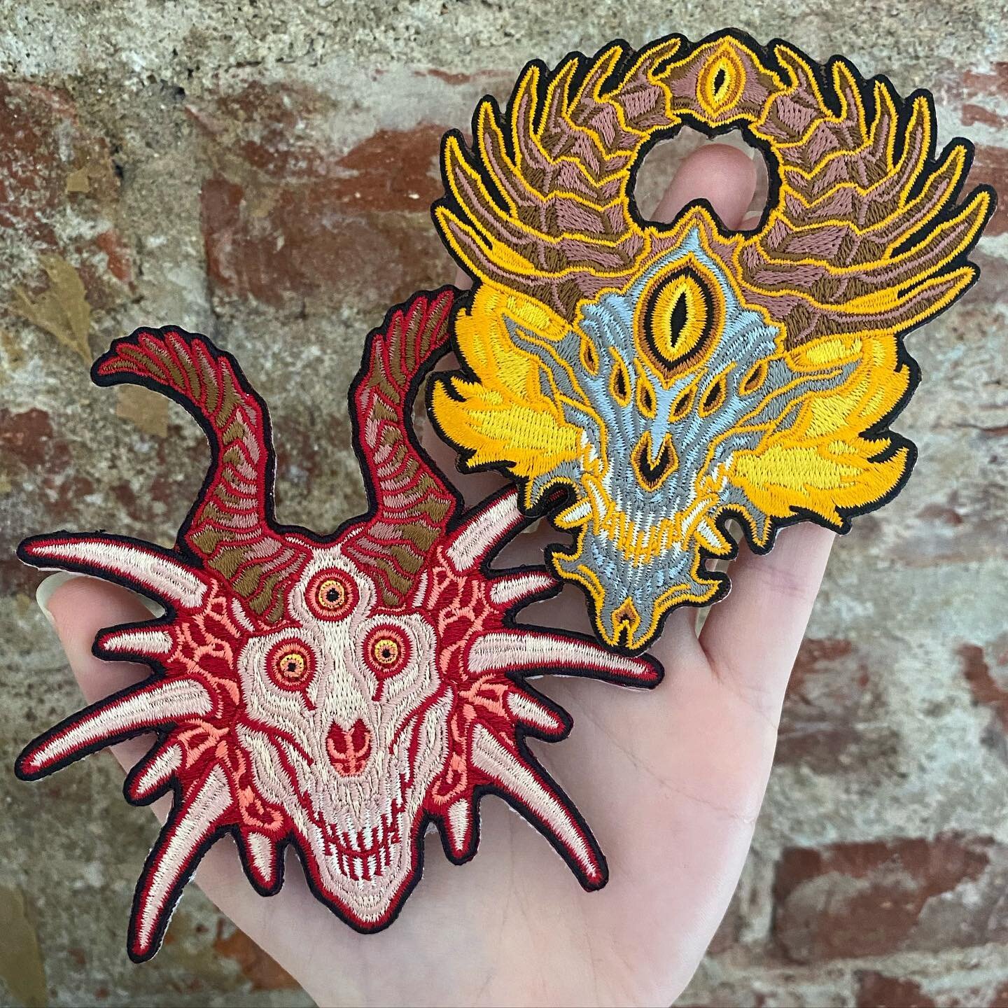 Beast of Flesh and Blood / Beast of Flames embroidered patches 👹

#patch #monsterart #demon #patches #embroideredpatches #patchgame #demonart #darkart #embroideredpatch #patchesofinstagram