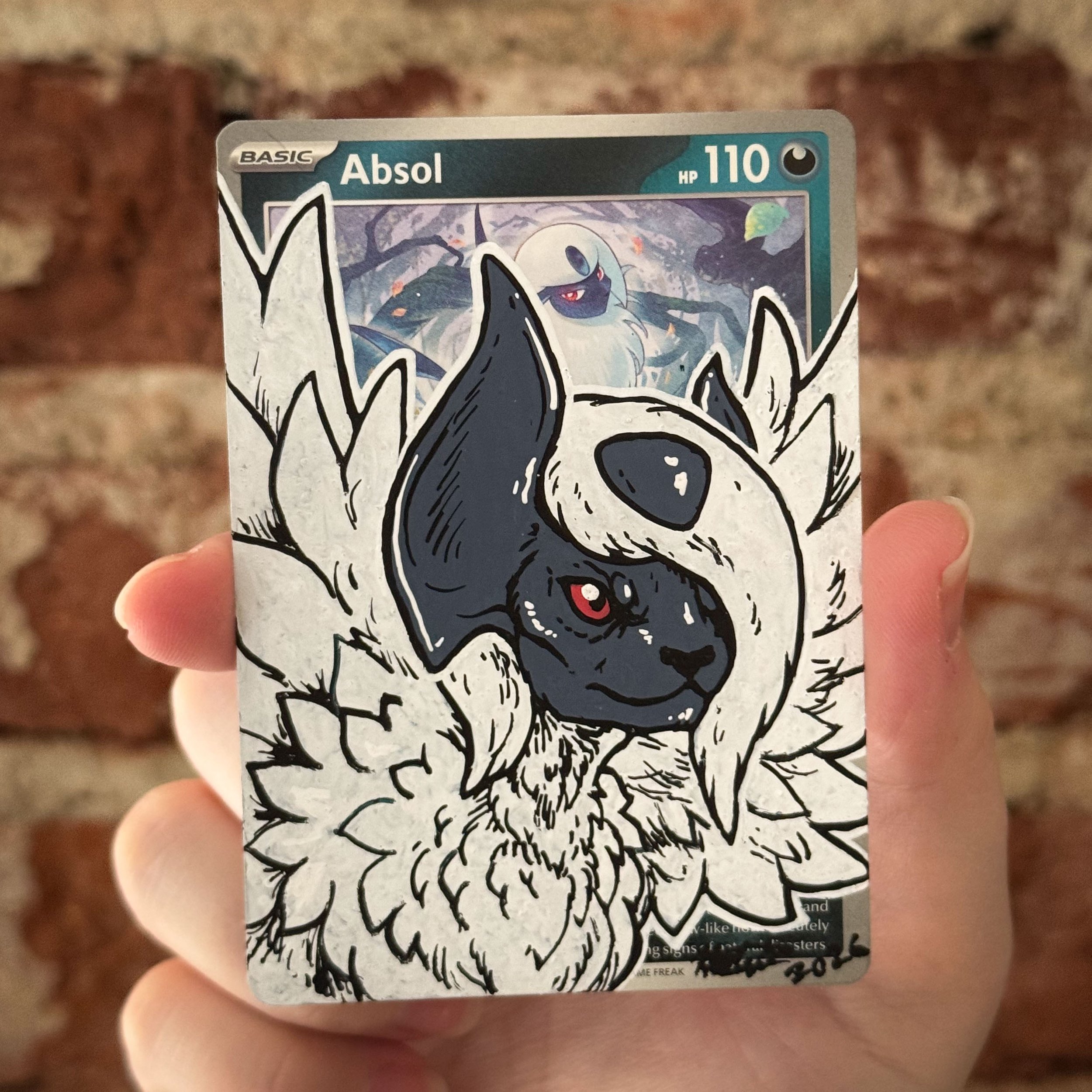 Painted Pokemon Card - Mega Absol