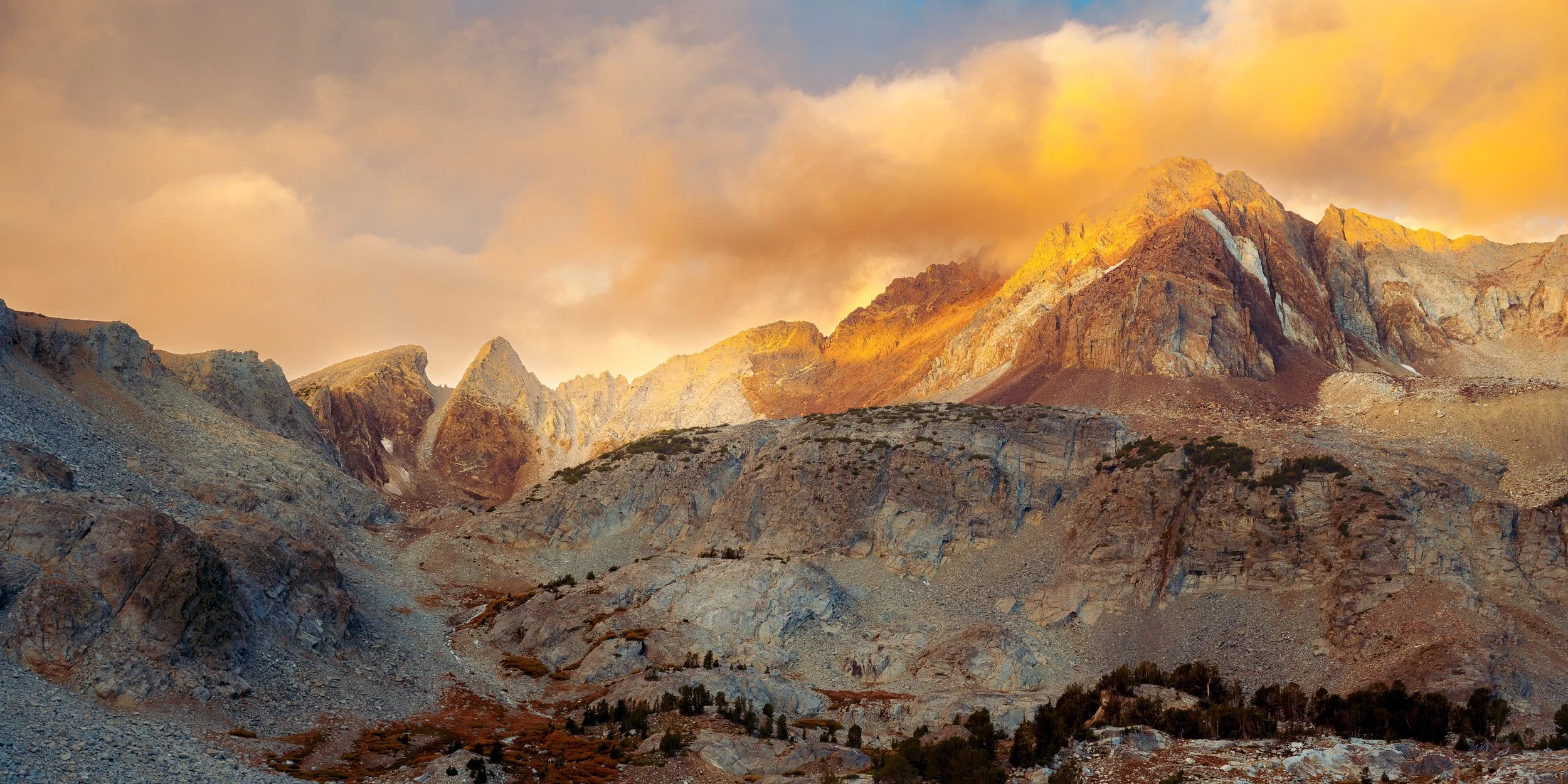 Mountain Sunrise Eastern Sierra Storm Cloudy