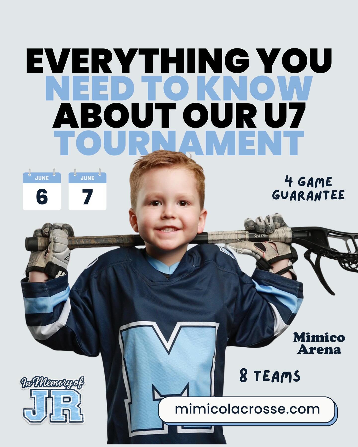 Registration opens at 7pm TONIGHT!

🏆 John &ldquo;JR&rdquo; Robinson Memorial Paperweight Friendship Tournament 🏆

🗓️ June 6-7, 2026

📍 Mimico Arena

🥍 U7 (8 Teams)

📢 Register tonight at 7pm

mimicolacrosse.com/tournament