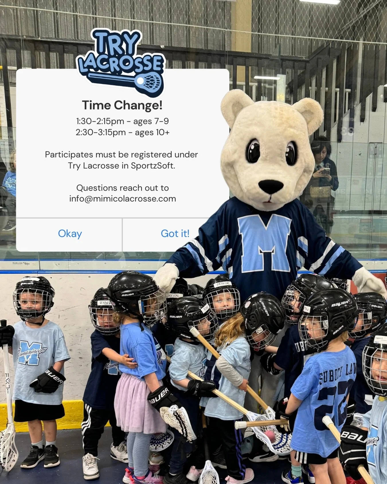 Our second Try Lacrosse session is this weekend! There&rsquo;s been a time change ⏰ See you there!