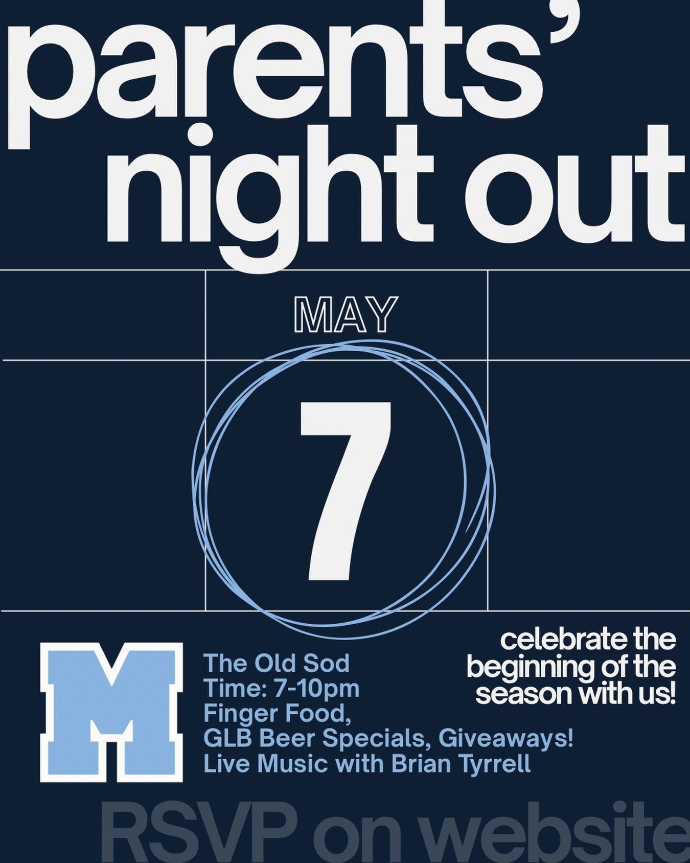 To all our wonderful Mimico parents who spend countless hours at the arena or the field&hellip; this one&rsquo;s for you!

Join us at the Old Sod on Thursday, May 7th for a Parents Night Out! 

Interested? RSVP on mimicolacrosse.com/parentsnight!