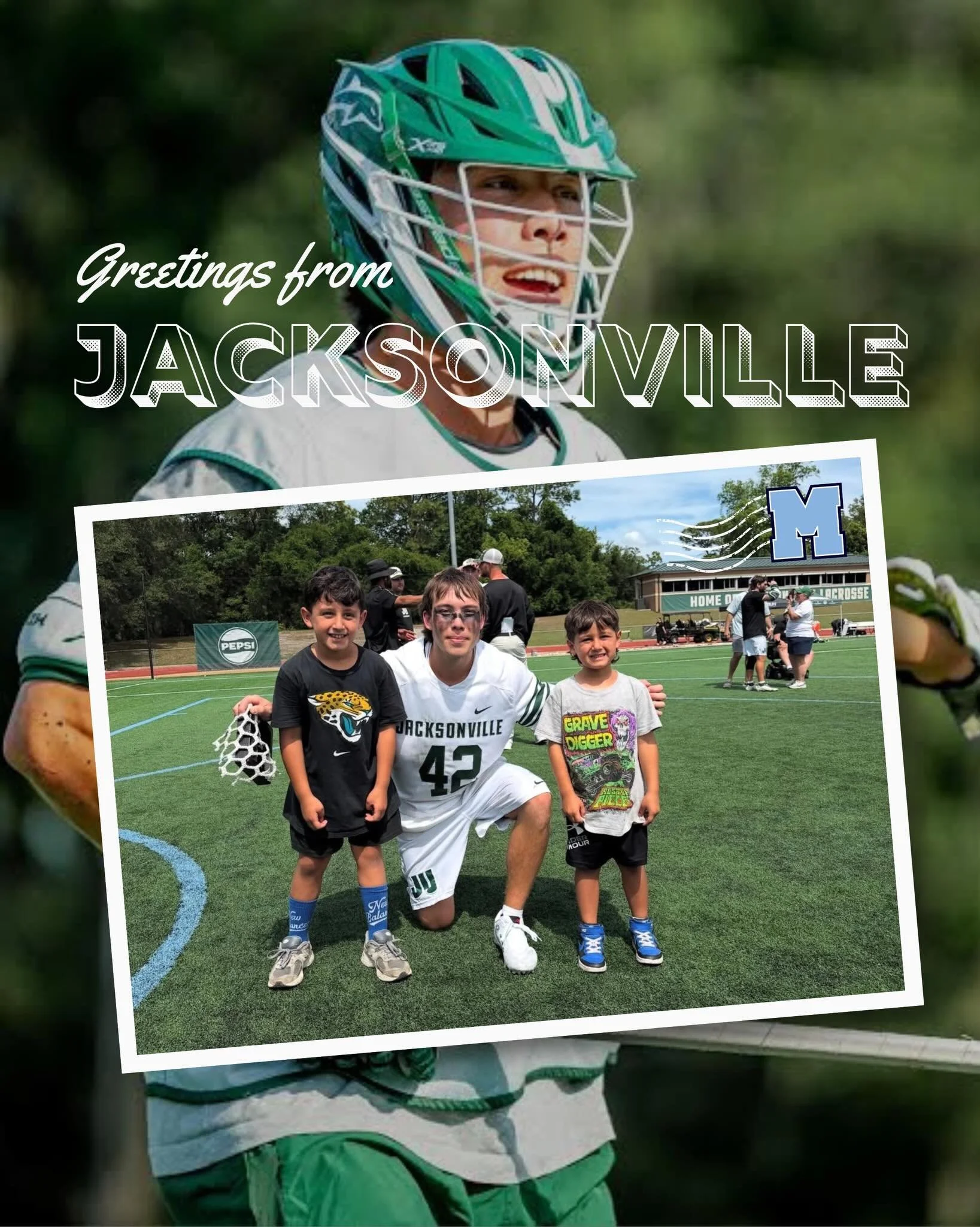 Jake and Noah (U7 and U9 Mimico Mountaineers and future 🐬 Phins) got to see @aarontoguri and @jax_mlax clinch a spot in the NCAA DI Men&rsquo;s Lacrosse Tournament for the first time in program history today! Congratulations, Aaron!