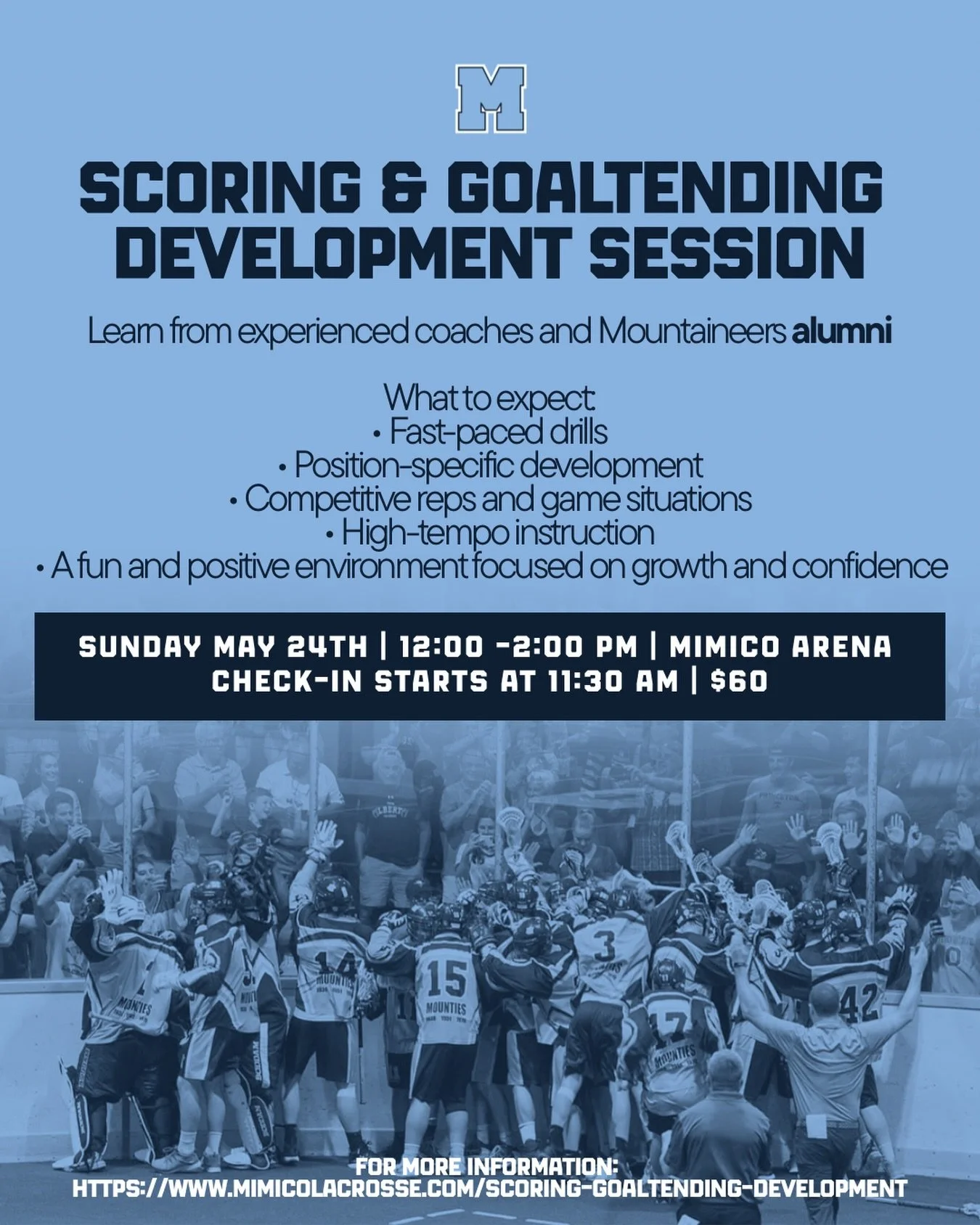 ***This clinic is open to registered Mimico players U9 and up.***

Develop the Skills That Change Games.

The Mimico Mountaineers are excited to launch our Mountaineers Scoring &amp; Goaltending Development Sessions &mdash; an elite, high-energy clin