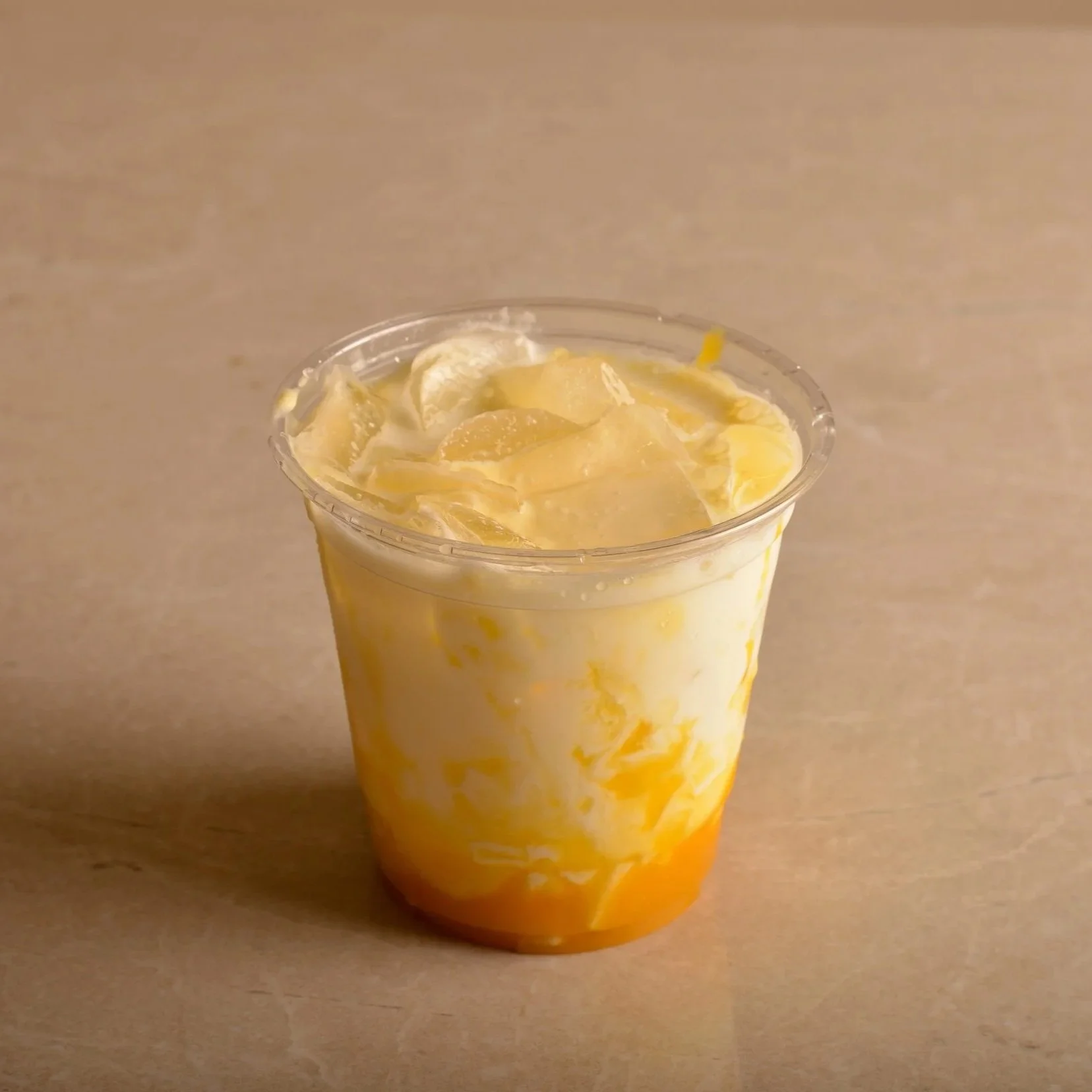 Iced mango milk with mango purée, mango cream and milk