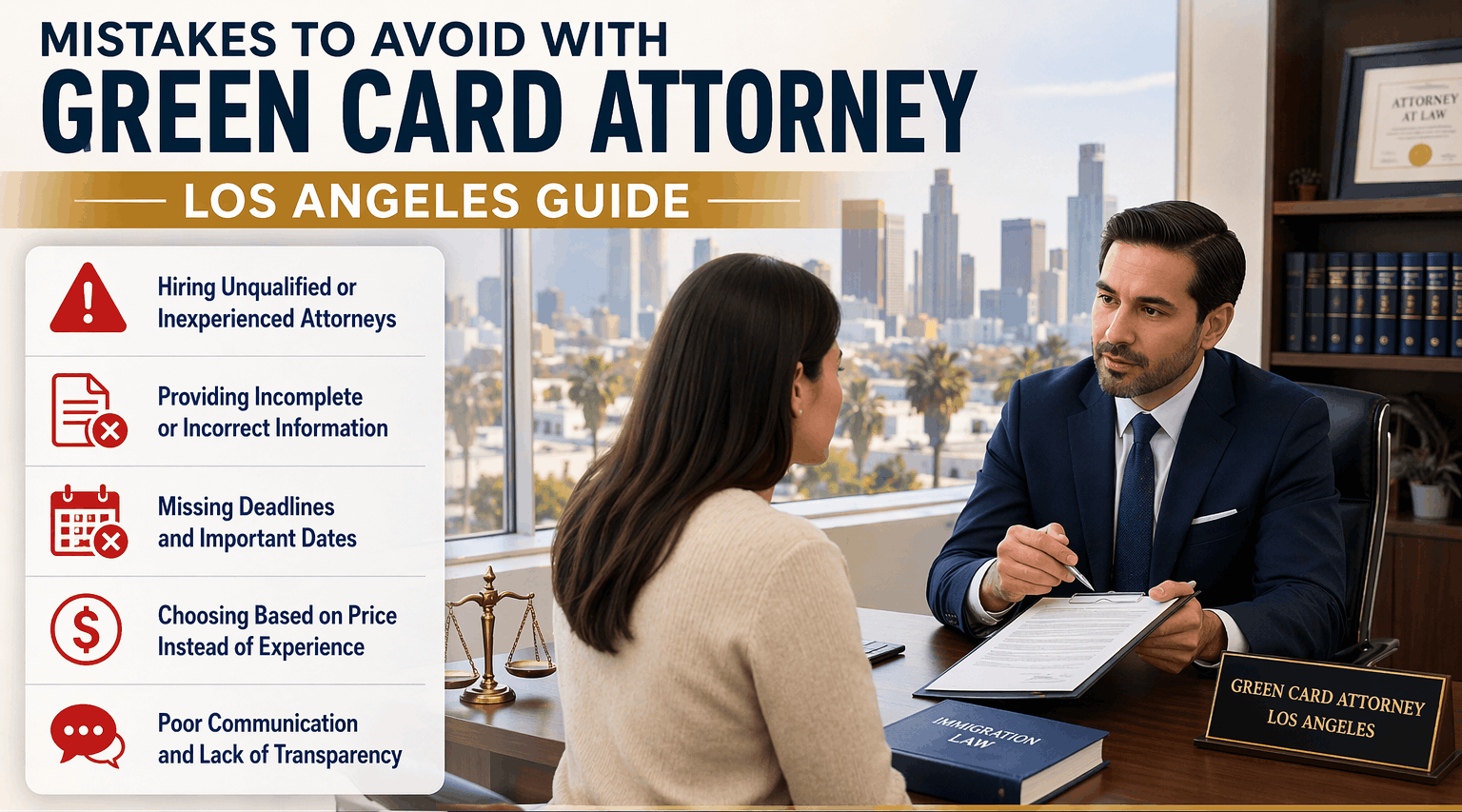 Mistakes to Avoid When Applying With a Green Card Attorney in Los Angeles