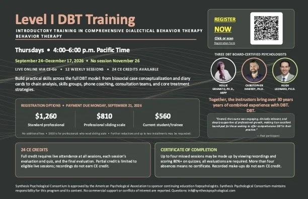 DBT Level 1 Training - Fall 2026