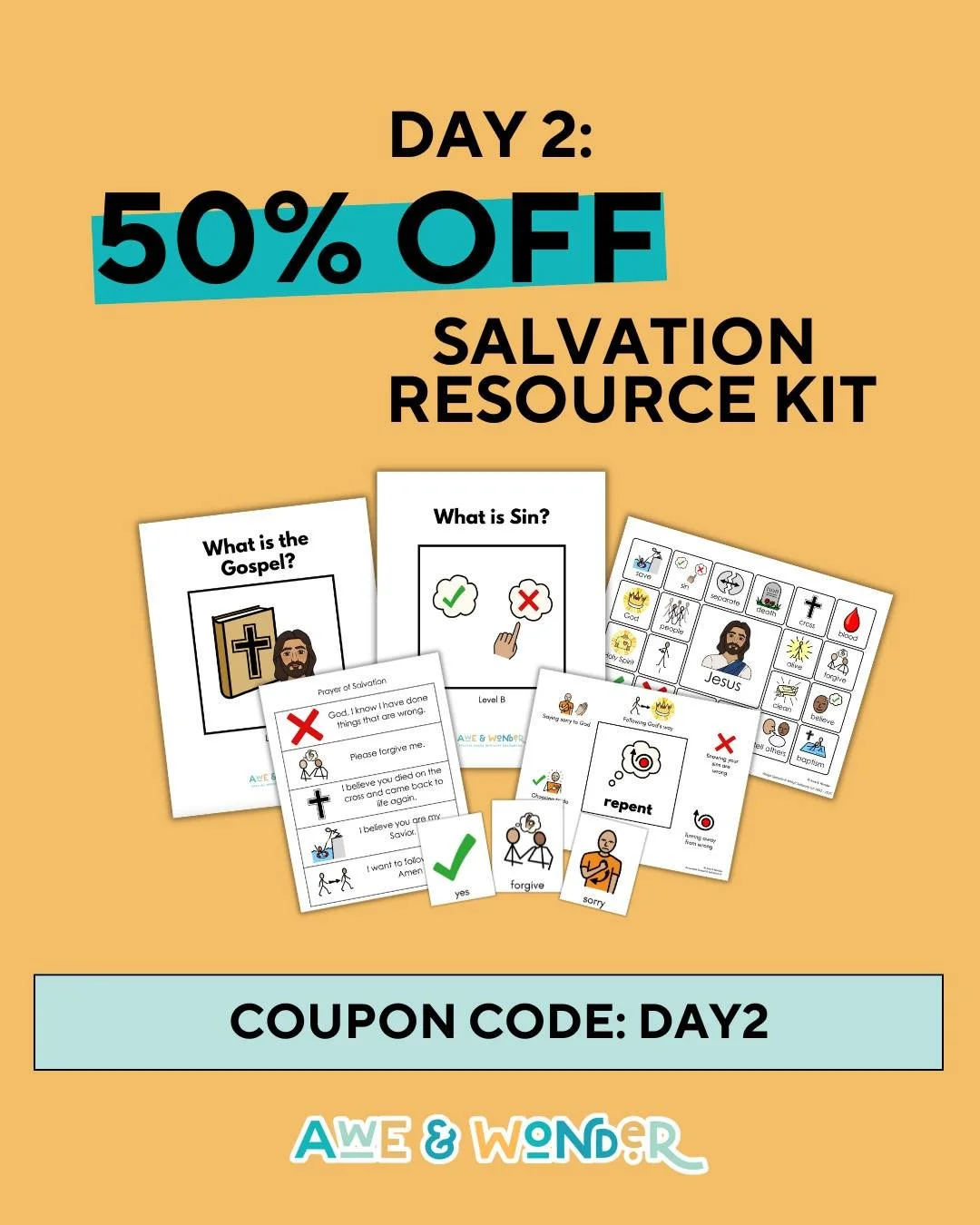 ➡️ Comment GOSPEL for the link to grab this deal!!

It's DAY 2 of our 🚨3 DAYS OF DEALS🚨 Black Friday Sale! 
Grab our Salvation Resource Kit is 50% off with code DAY2!

This resource helps you share the Gospel in a clear, accessible way for students
