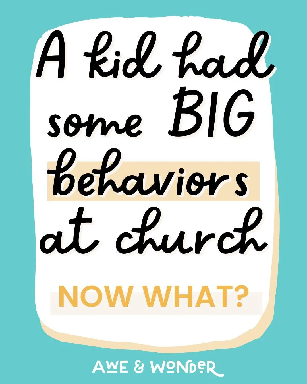 Behaviors at church can feel especially challenging. The good news is, a few simple tools can help you feel a bit more prepared when they happen. Comment &ldquo;ABC&rdquo; for a link to the blog to learn more!