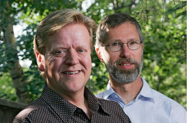 Steven (left) and Rob Dunbar-Edge, Yukon (2004)