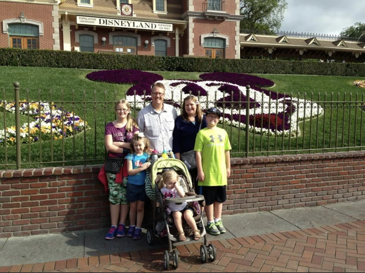 My Family At Flower Mickey Enterance