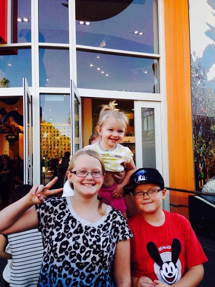 Me & My Siblings next to Downtown Disney’s Lego Store!