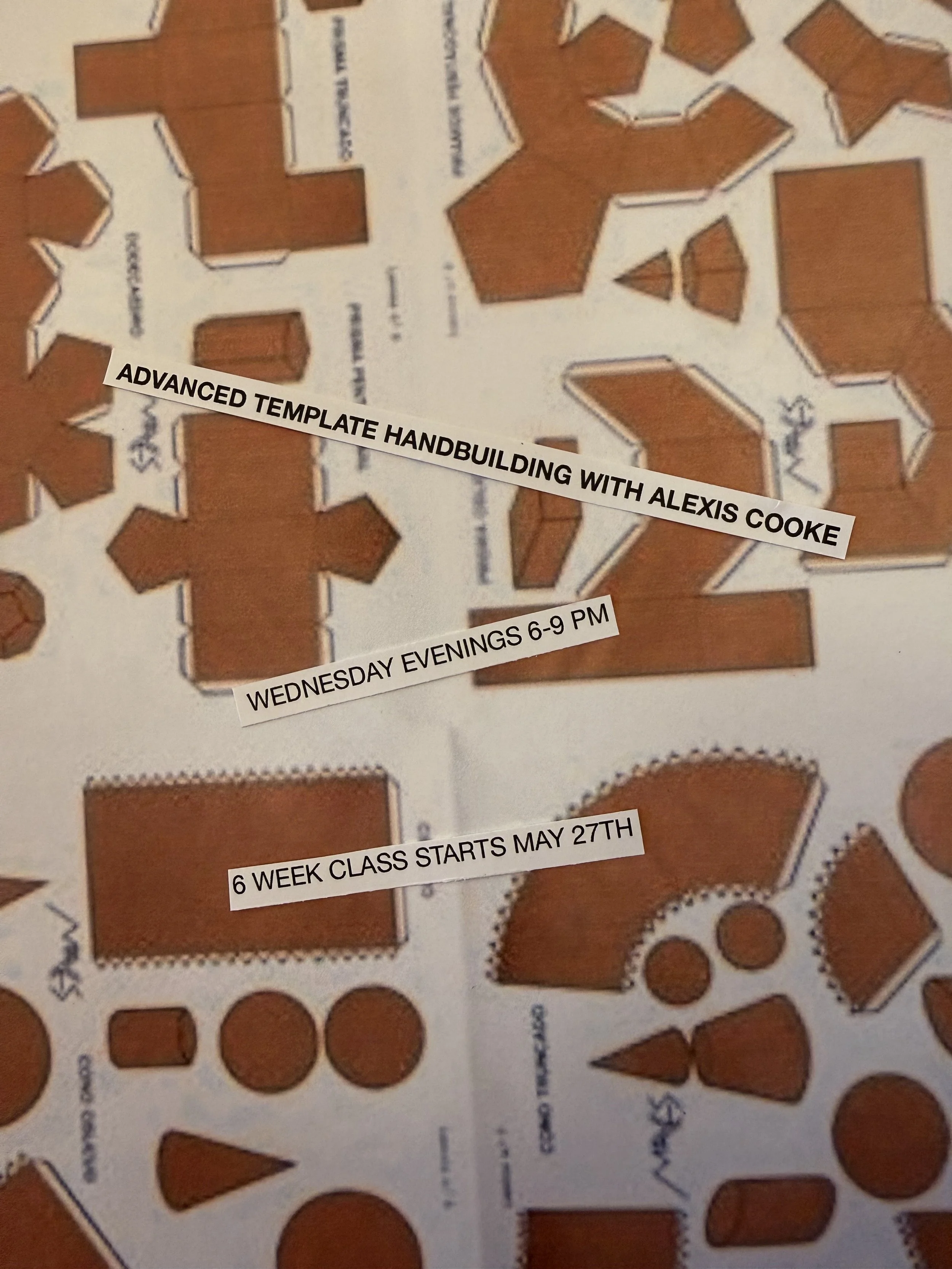 HANDBUILDING WITH ALEXIS COOKE / WEDNESDAY EVENINGS 6-9 PM