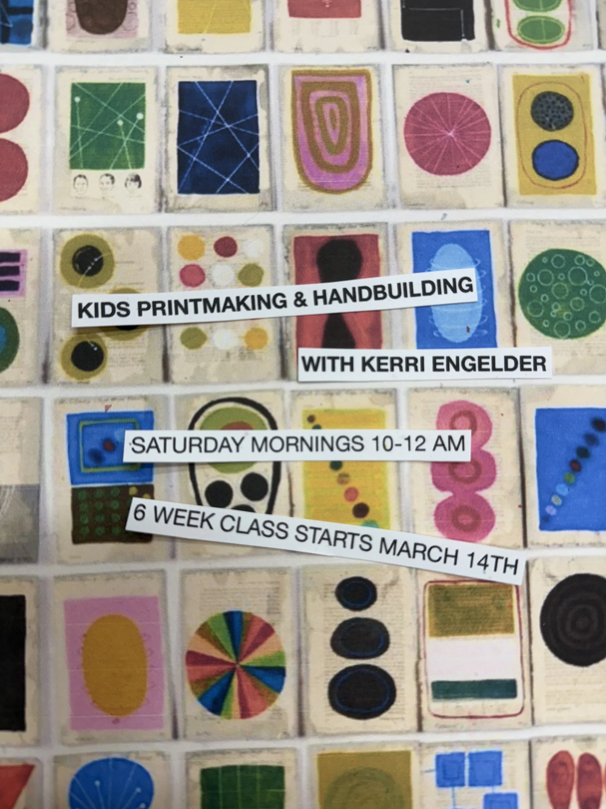 KIDS PRINTMAKING & HANDBUILDING WITH KERRI ENGELDER