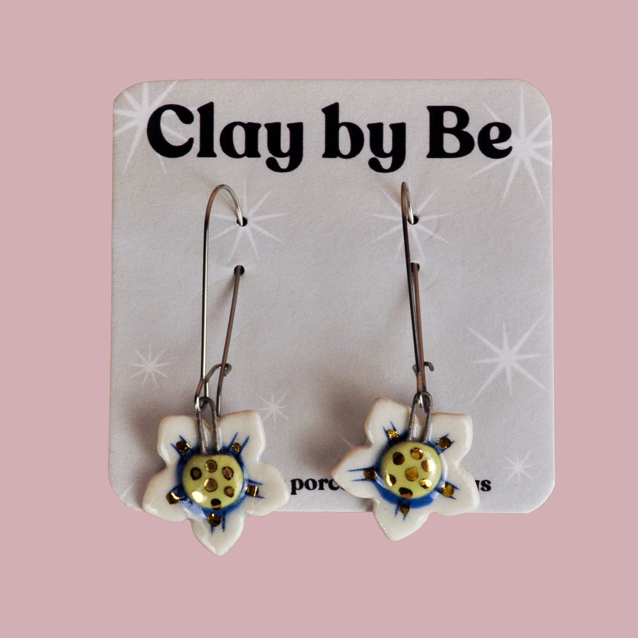 White & Green earring