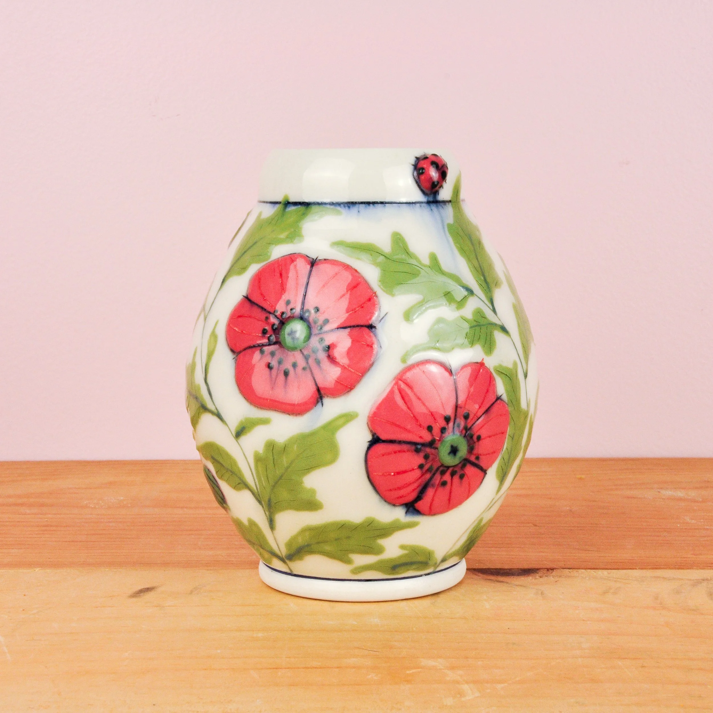 Poppy + Ladybug bud vase