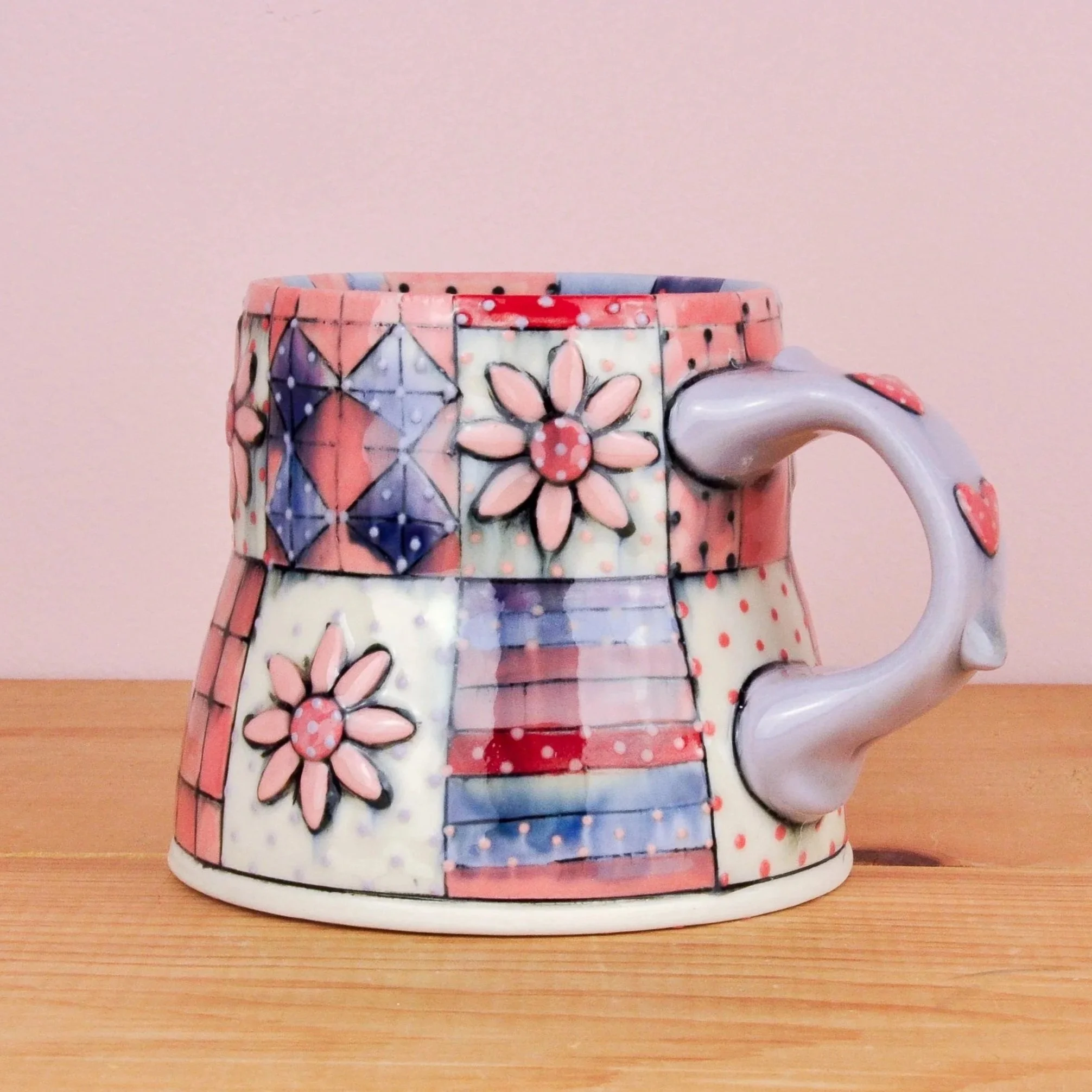 Pink & Purple Quilt Mug 2
