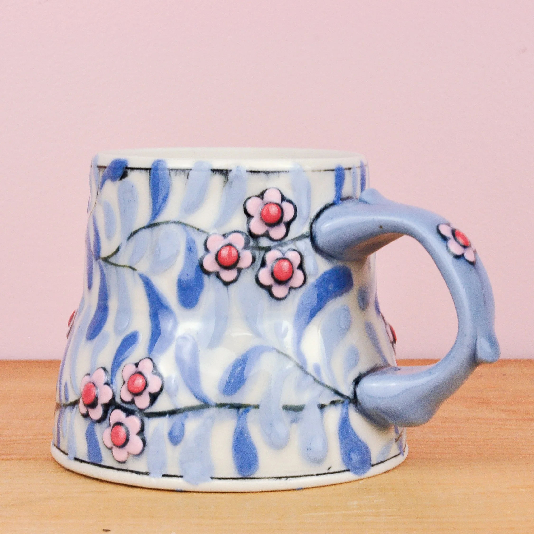Blue Leaf Mug 4