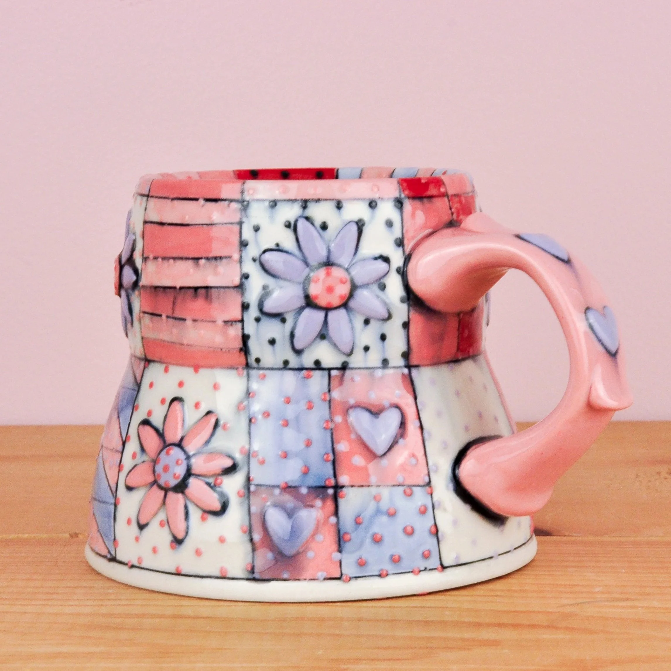 Pink & Purple Quilt Mug 1