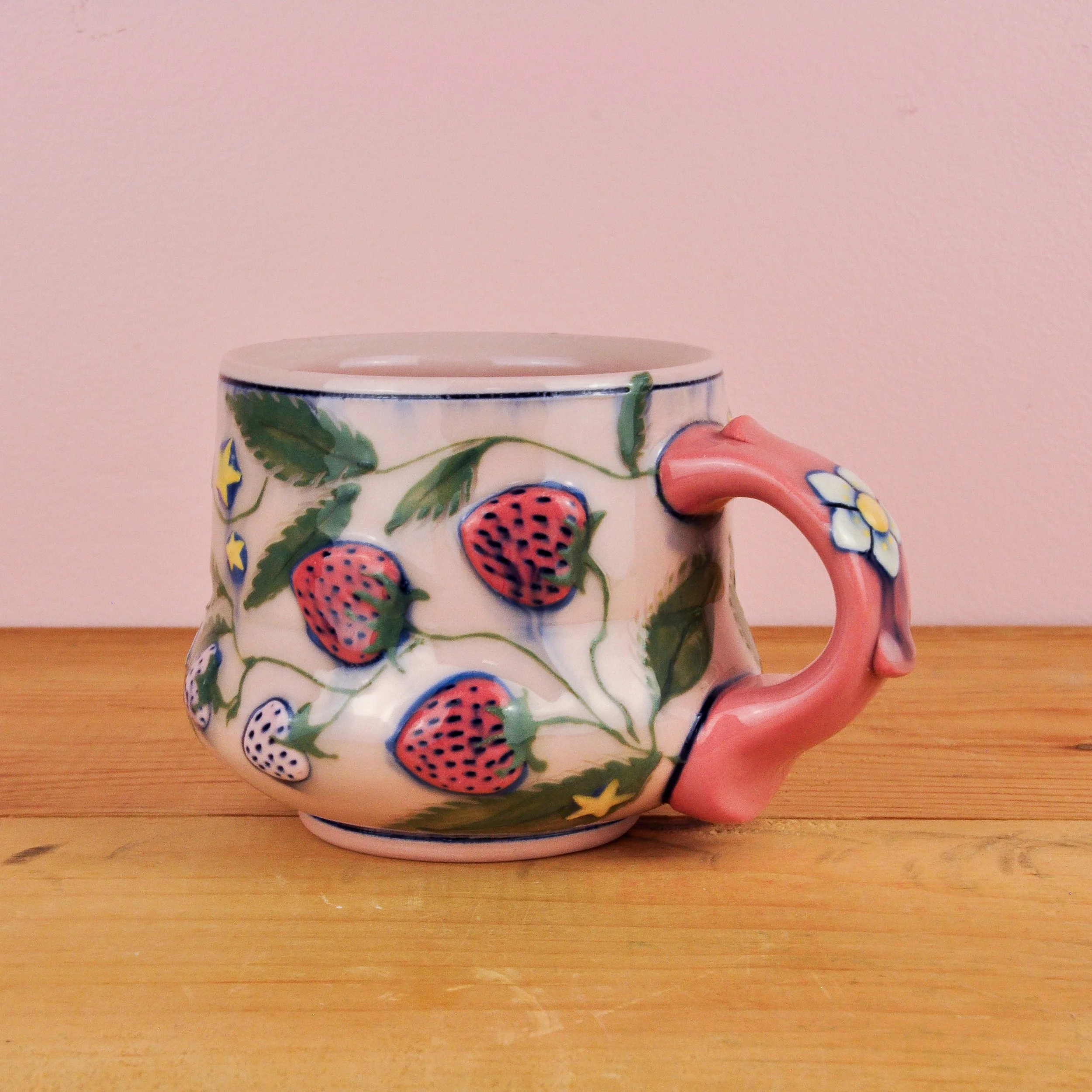 Strawberry teacup 1